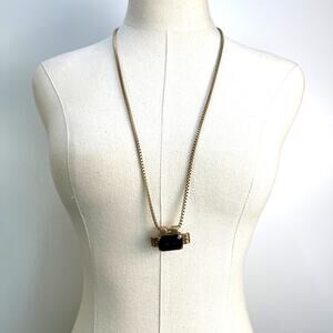 J. Crew Rectangular Blue Pendant Necklace